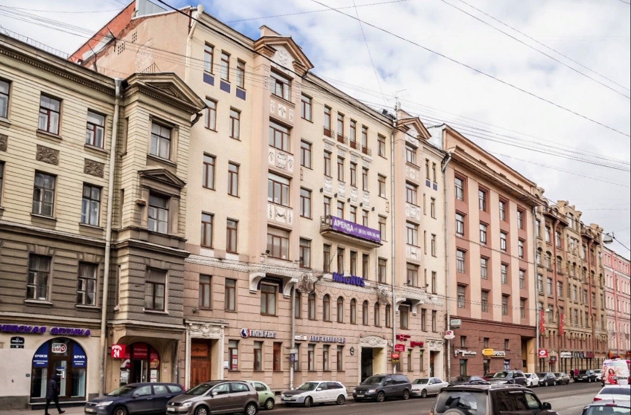 фасад дома, здание по адресу г Санкт-Петербург, лн 9-я В.О., д 34